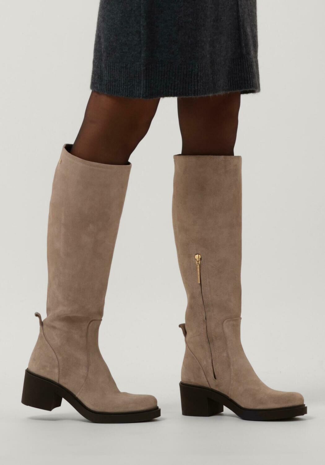 FRED DE LA BRETONIERE Bottes hautes 193010123 en taupe - large