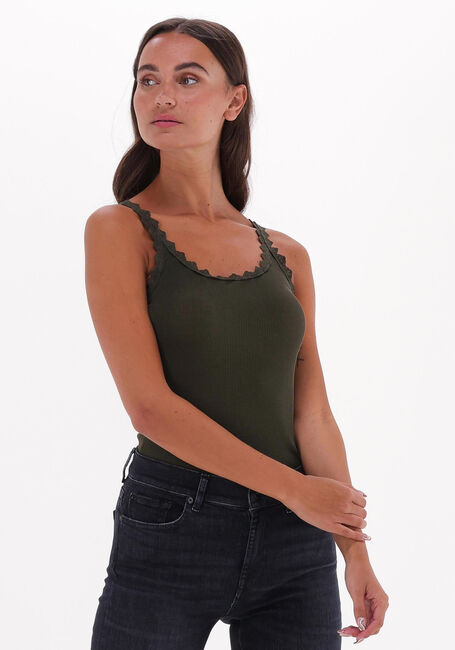 CC HEART Haut SILK LACE CAMISOLE en vert - large