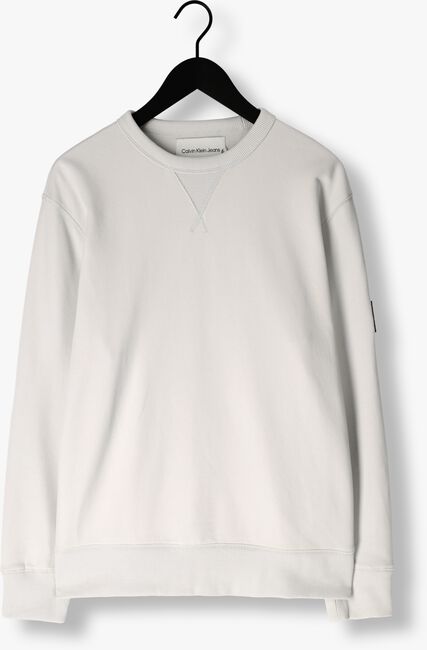 Lichtgrijze CALVIN KLEIN Sweater BADGE CREW NECK - large