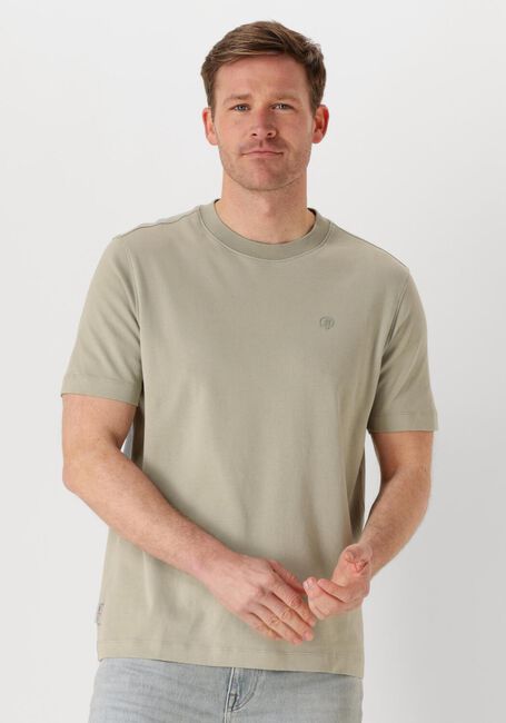 CAST IRON T-shirt SHORT SLEEVE R-NECK REGULAR FIT INTERLOCK en vert - large