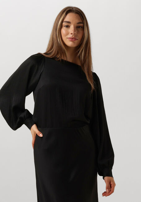 SUMMUM Haut TOP LONG SLEEVES SILKY TOUCH en noir - large