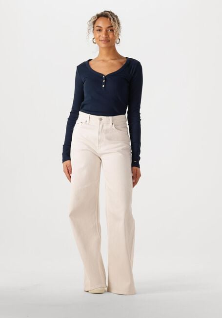 TOMMY HILFIGER Haut SLIM HENLEY GB SCOOP-NK LS Bleu foncé - large