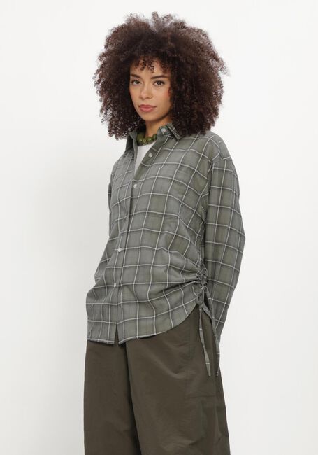 Groene CATWALK JUNKIE  CHECK BLOUSE - large