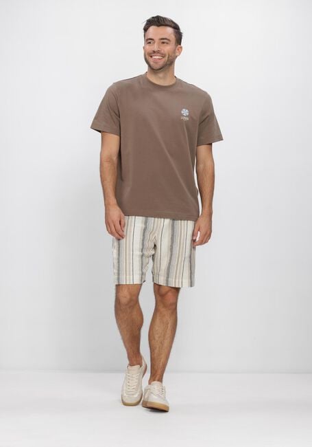 SELECTED MEN SLHMAX GRAPHIC SS O-NECK TEE Polos & T-Shirts en marron - large
