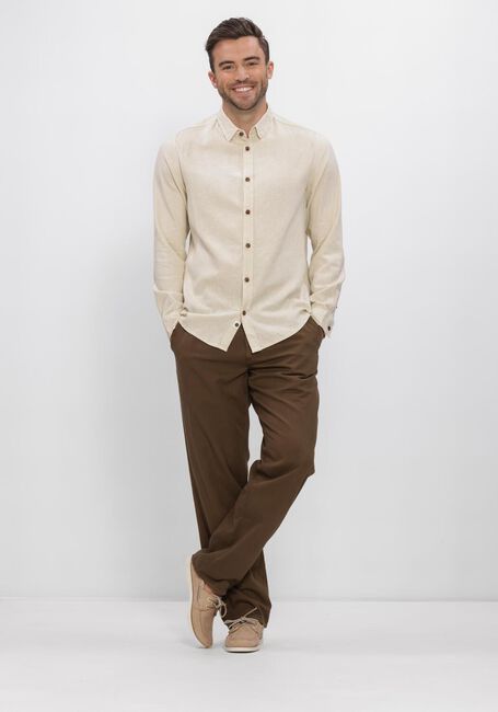 ANERKJENDT Chemise d&eacute;contract&eacute; AKLEIF COT/LINEN/VIS L/S SHIRT en beige - large