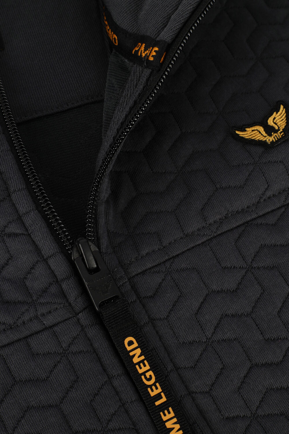 Grijze PME LEGEND Vest ZIP JACKET JACQUARD INTERLOCK SWEAT - large