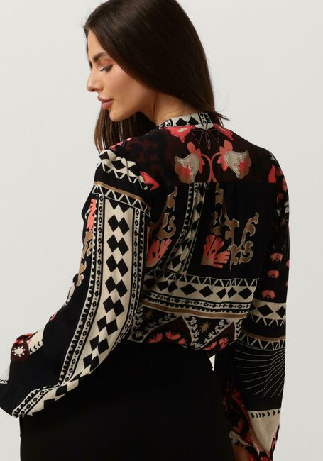 Zwarte SUMMUM  TOP SCARF PRINT - large