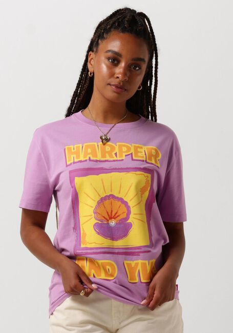 Paarse HARPER & YVE T-shirt SHELL-SS - large
