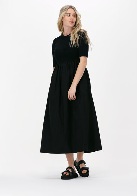Zwarte GESTUZ Midi jurk ABEL SS DRESS - large