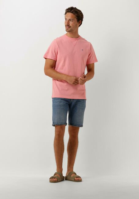 TOMMY JEANS T-shirt TJM SLIM RIB DETAIL TEE en rose - large