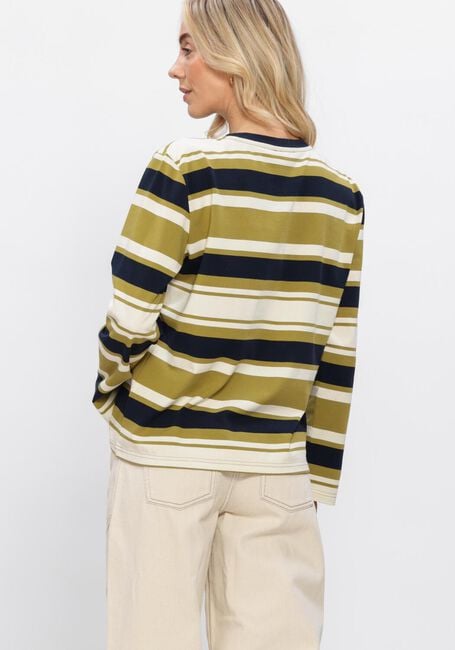 Groene MODSTR&Ouml;M Tops & T-shirts URBANMD STRIPE LS T-SHIRT - large