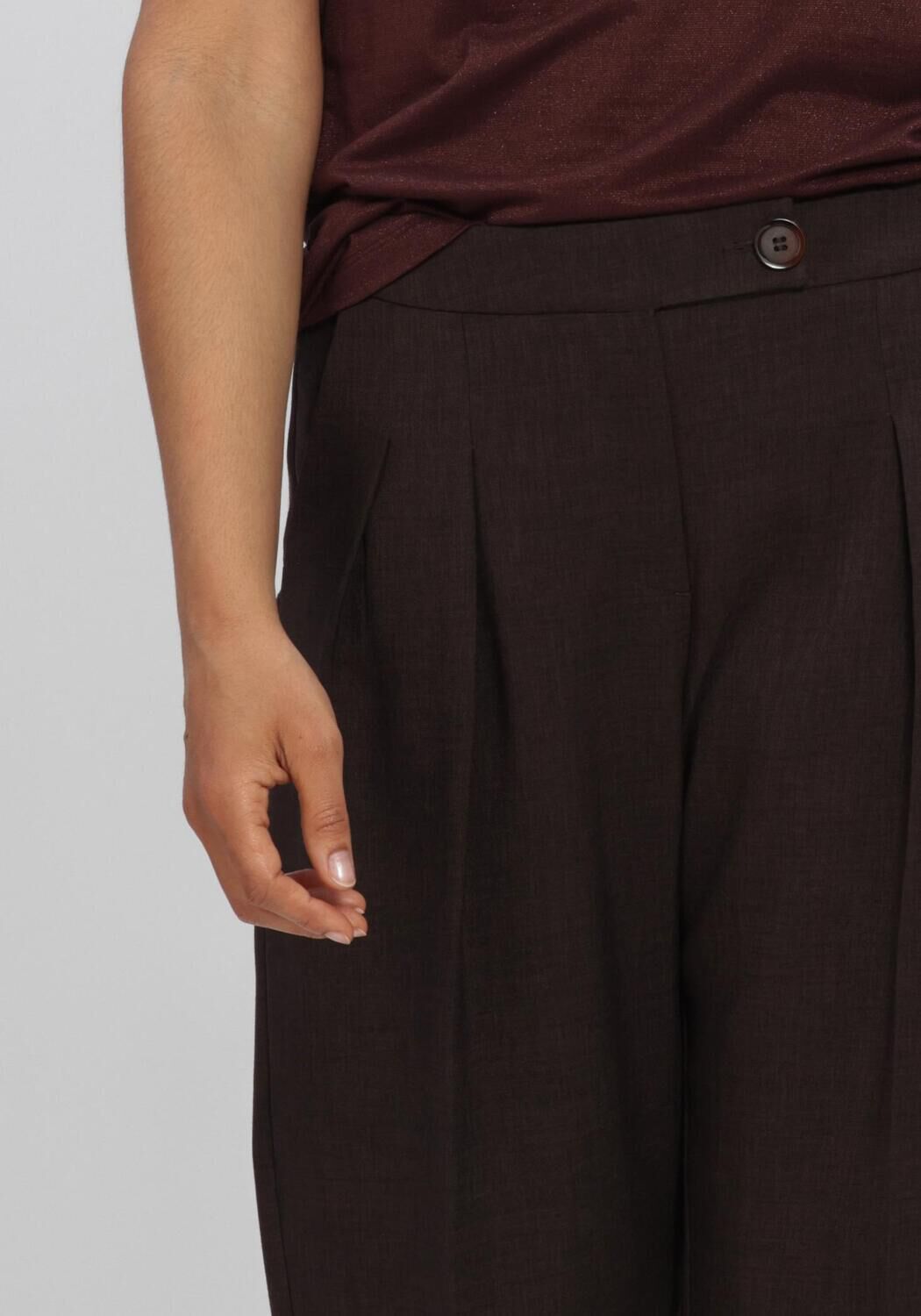 AIMEE THE LABEL OCEANW6 TROUSERS Pantalons en marron - large