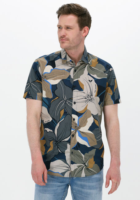 PME LEGEND Chemise décontracté SHORT SLEEVE SHIRT PRINT ON CTN SLUB en multicolore - large