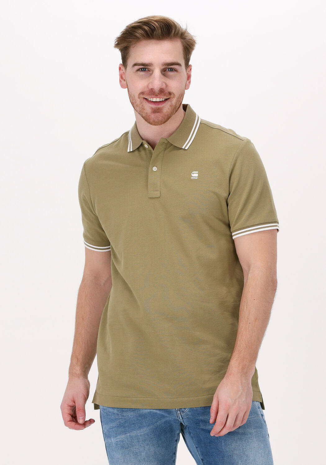 dunda slim stripe polo