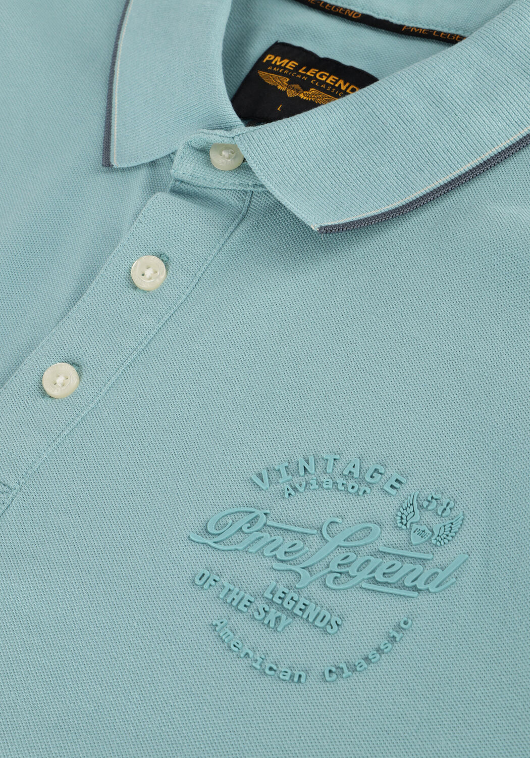 PME LEGEND Polo STRETCH PIQUE PACKAGE en bleu - large