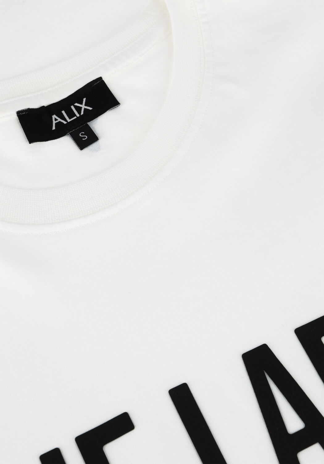 ALIX THE LABEL T-shirt LADIES KNITTED THE LABEL TSHIRT en blanc - large