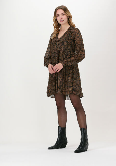 Bruine FREEBIRD Mini jurk EZRA DRESS - large
