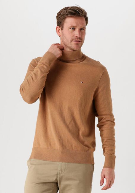 Camel TOMMY HILFIGER Coltrui PIMA ORG CTN CASHMERE ROLL NECK - large