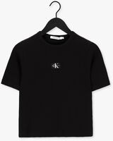 CALVIN KLEIN T-shirt BADGE WAFFLE TEE en noir