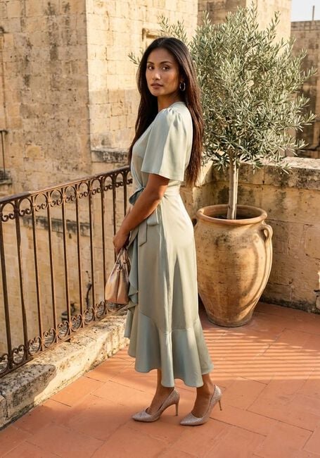 Y.A.S. Robe midi YASTHEA 2/4 MIDI WRAP DRESS S. Menthe - large