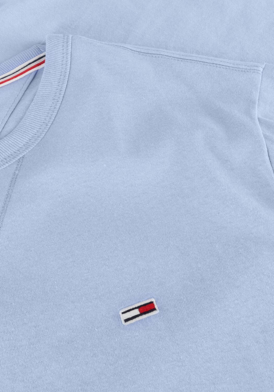 TOMMY JEANS T-shirt TJM SLIM RIB DETAIL TEE Bleu clair - large