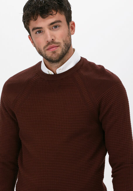 Bordeaux CAST IRON Trui R-NECK SLIM FIT COTTON SOLID - large
