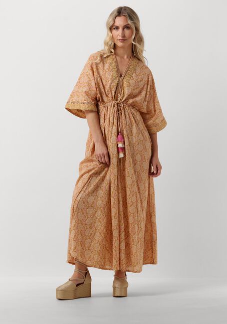 SUMMUM Robe maxi DRESS BLOCKPRINT en camel - large