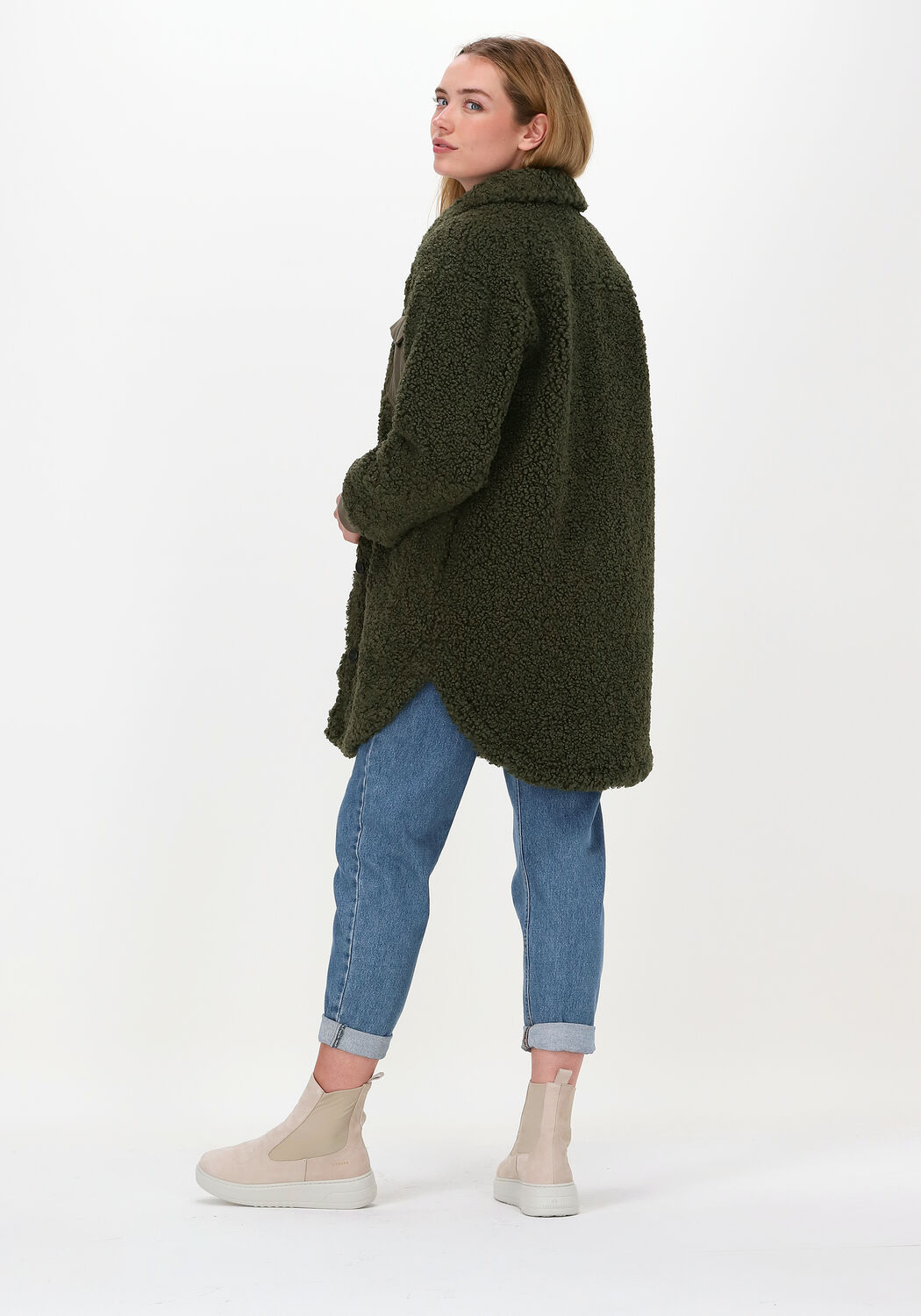 Groene JUST FEMALE Jack COSMO SHIRT JACKET