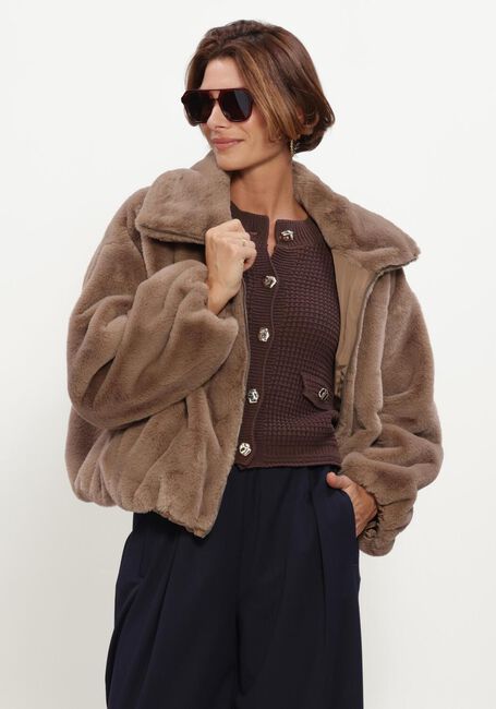 Bruine BEAUMONT Faux fur jas MAXIE JACKET - large