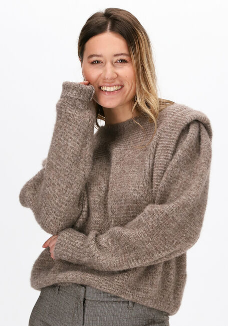 SECOND FEMALE Pull ABBY KNIT O-NECK en beige - large