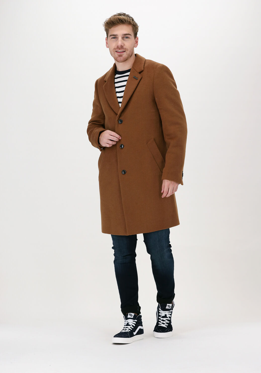 Camel SCOTCH SODA Mantel 163276 SINGLE BREASTED WOOL Omoda