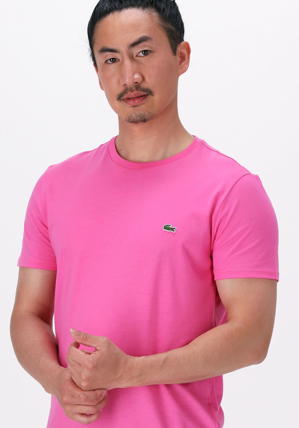 lacoste t shirt 1ht1 men s tee shirt 1121 en rose