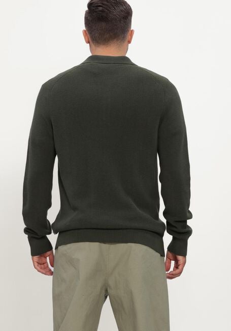 JC RAGS Pull POLO LONG SLEEVE EWALD Vert fonc&eacute; - large