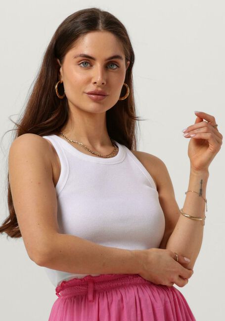 MINUS Haut MALUNA GOTS RIB TOP en blanc - large