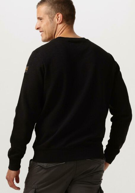 PME LEGEND Pull CREWNECK SLUB-LOOK JACQUARD SWEAT en noir - large