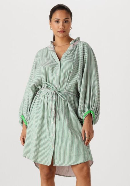 POM AMSTERDAM Mini robe DRESS SEERSUCKER GREEN PINK en multicolore - large