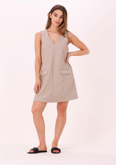 Zand NEO NOIR Mini jurk CHRISTEL STRUCTURE DRESS - large