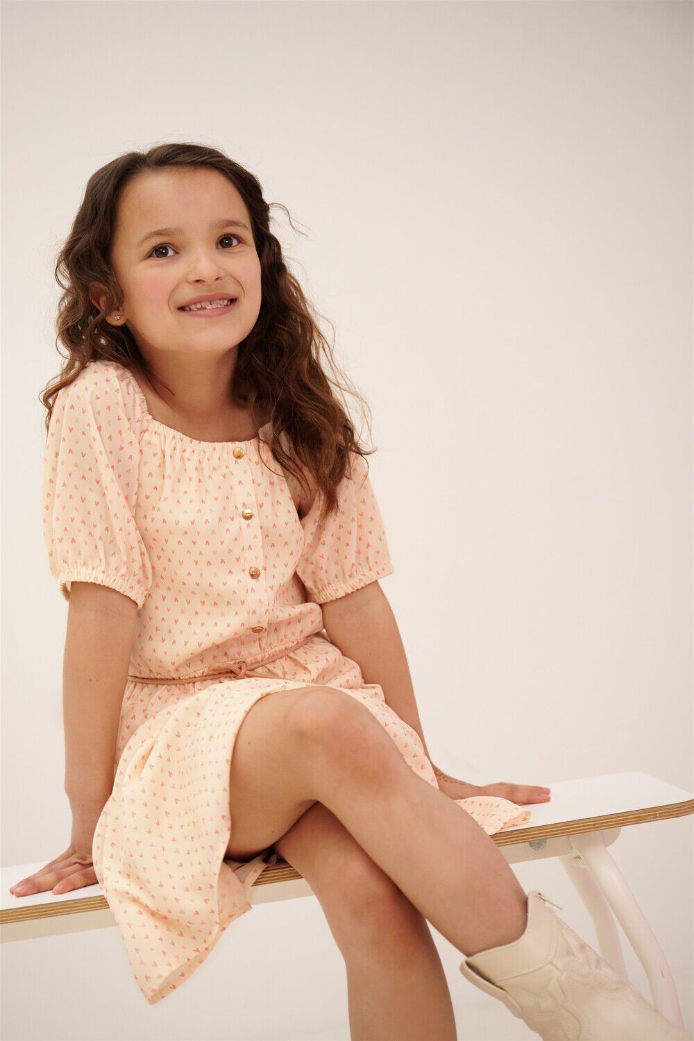 NONO Mini robe MOAS HEART DRESS &Eacute;cru - large