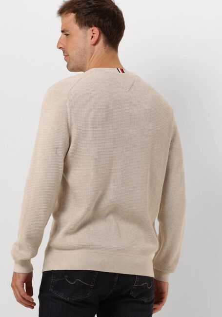 TOMMY HILFIGER Pull REFINED STRUCTURE CR en beige - large