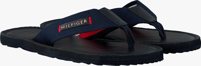 TOMMY HILFIGER Tongs ELEVATED LEATHER BEACH en bleu  - large