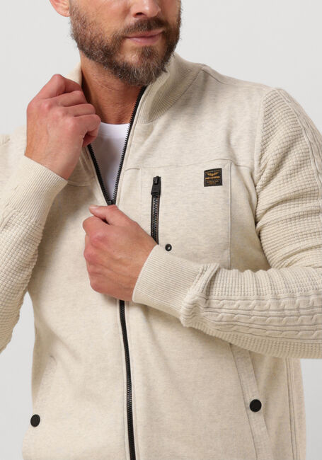 Beige PME LEGEND Vest ZIP JACKET KNIT SWEAT COMBINATION - large