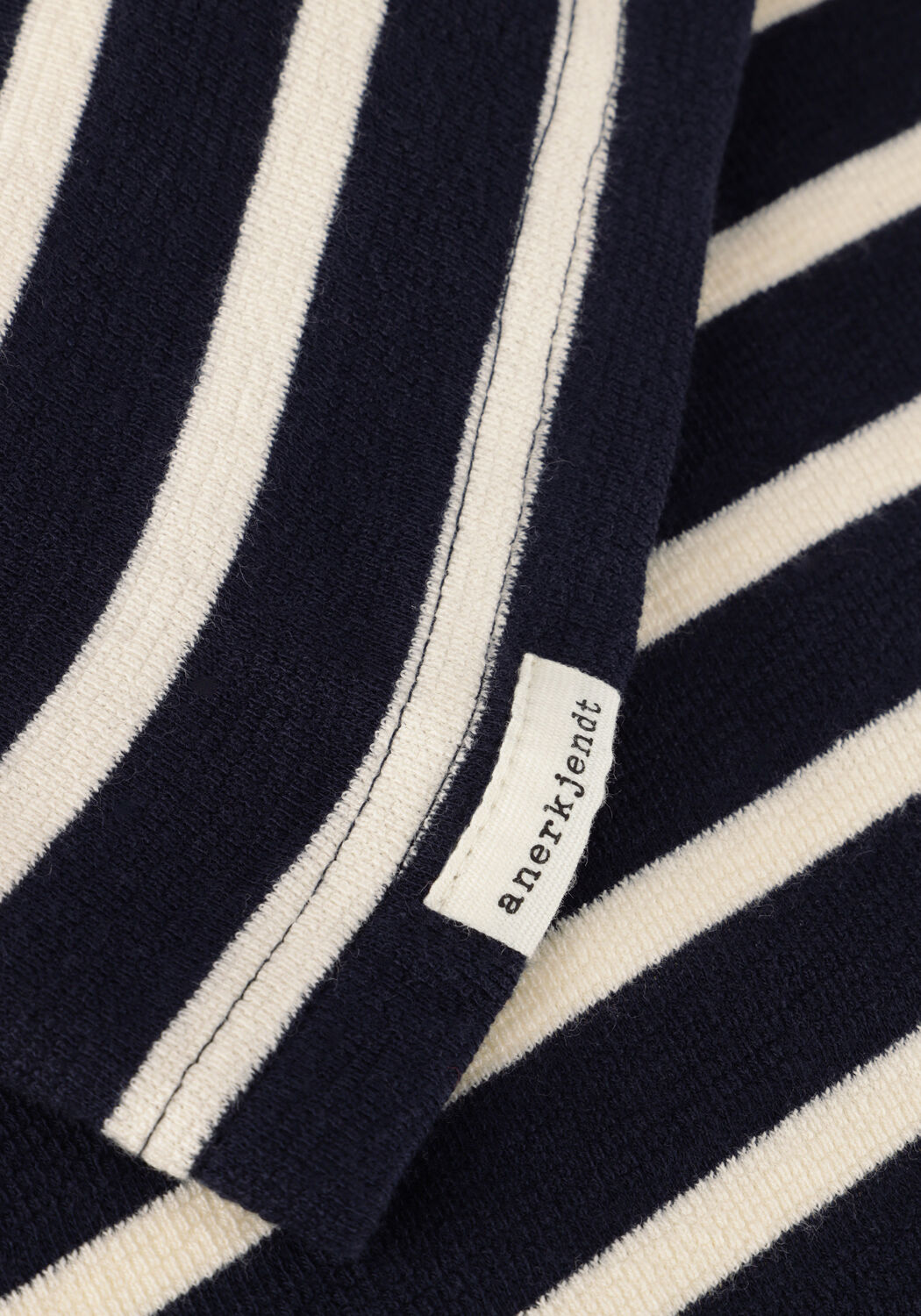 Blauwe ANERKJENDT T-shirt AKKIKKI S/S STRIPE TEE - GOTS - large