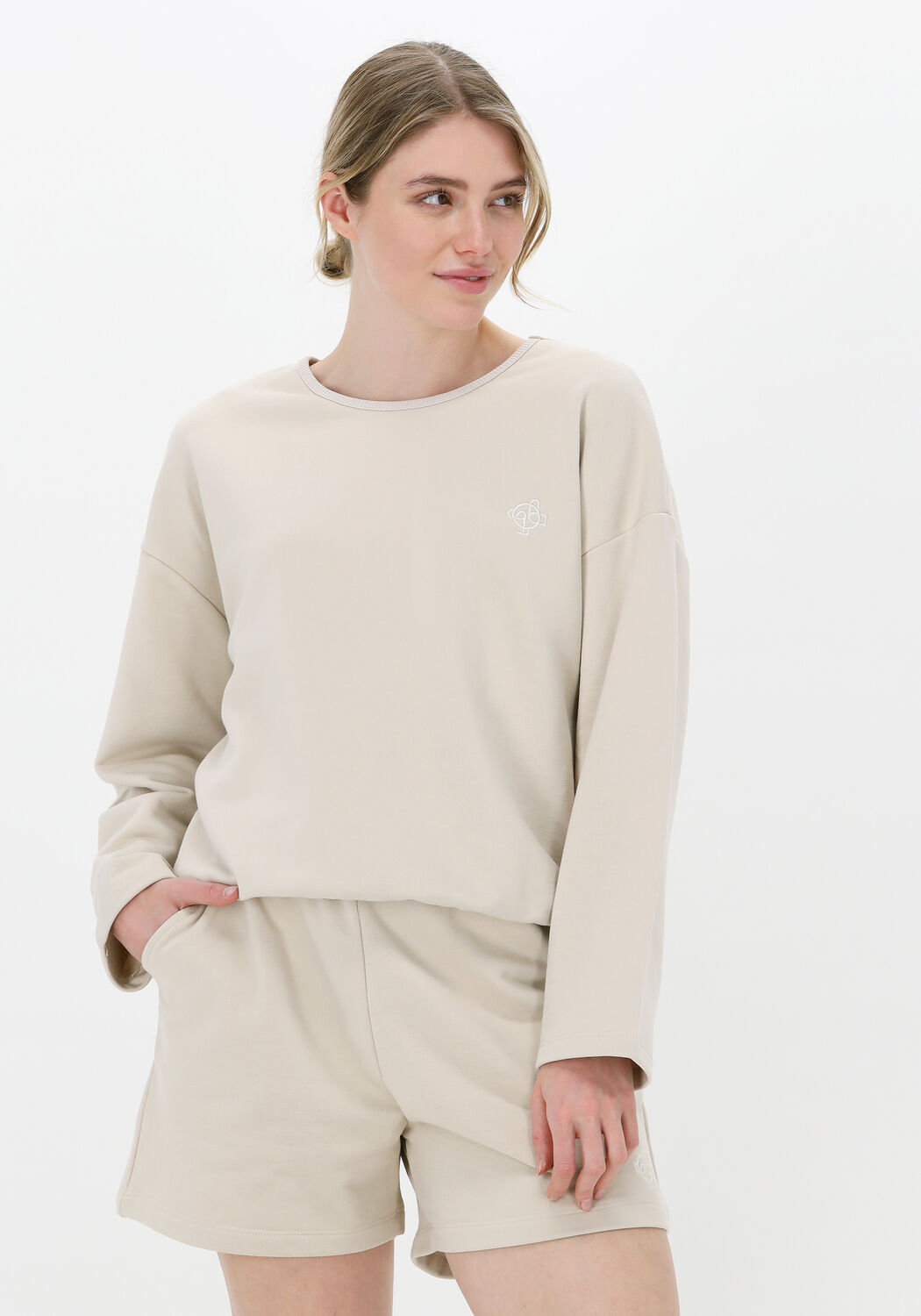 Beige JUST FEMALE Trui PAISLEY BADGE SWEAT Omoda