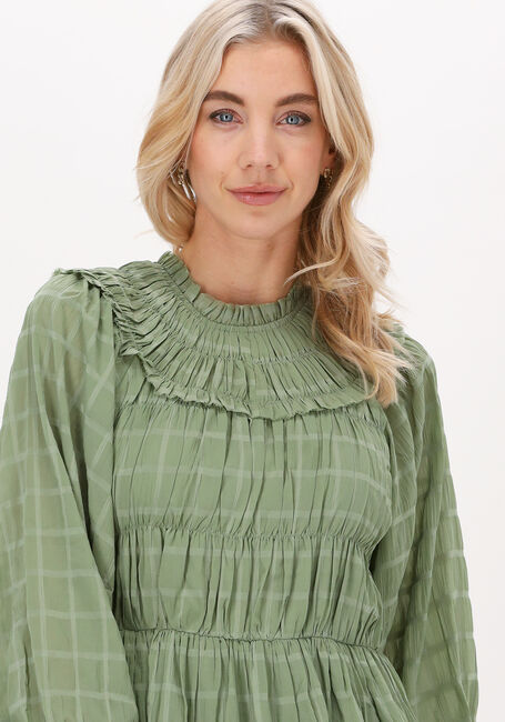 NA-KD Mini robe STRUCTURED CHIFFON MINI DRESS Olive - large