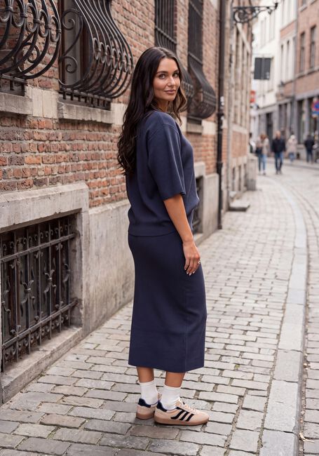 Donkergrijze MSCH COPENHAGEN Midirok MSCHAGATHA EAST HW SKIRT - large