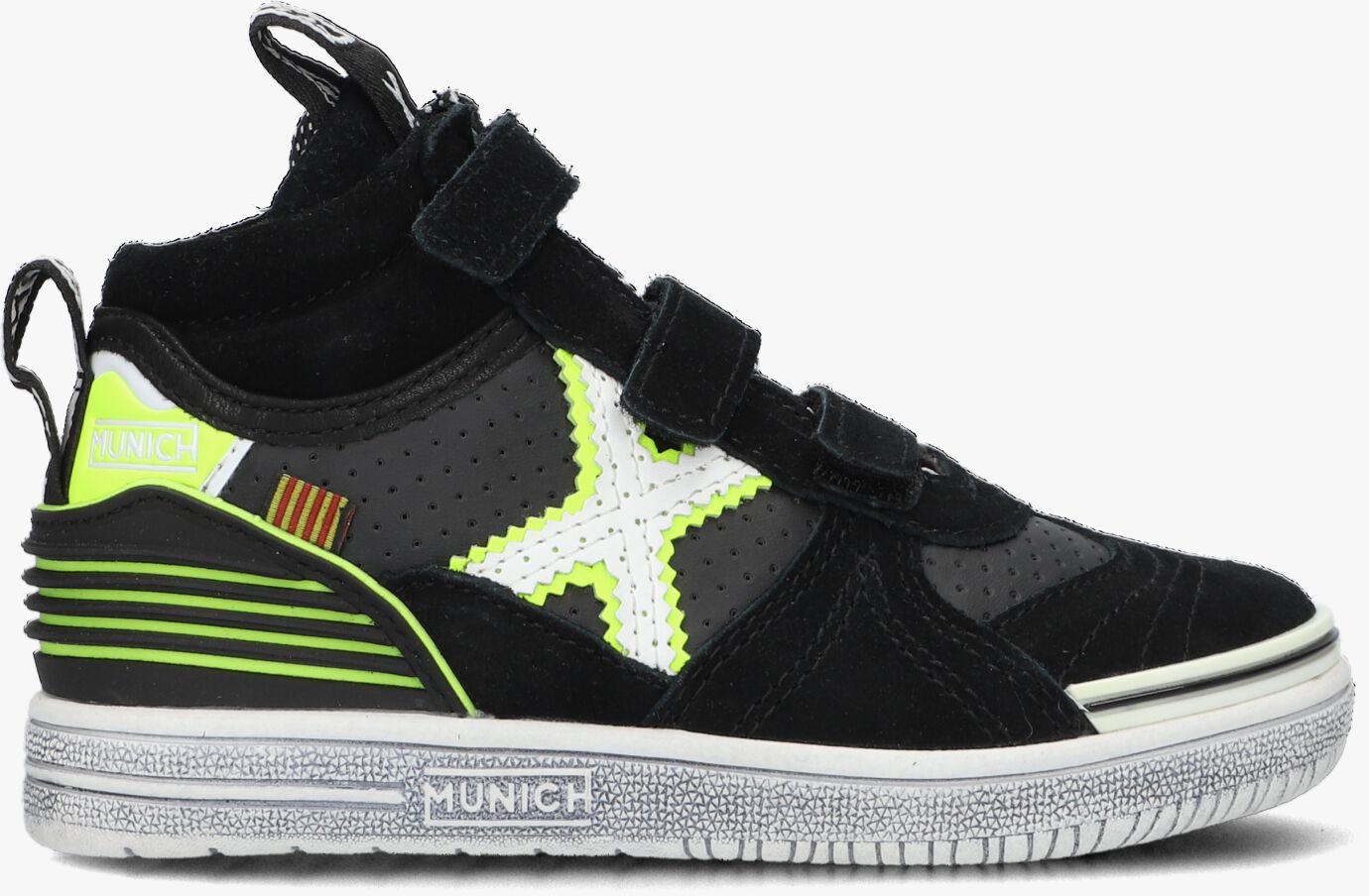 acre half acht platform Zwarte MUNICH Hoge sneaker G3 BOOT VELCRO | Omoda
