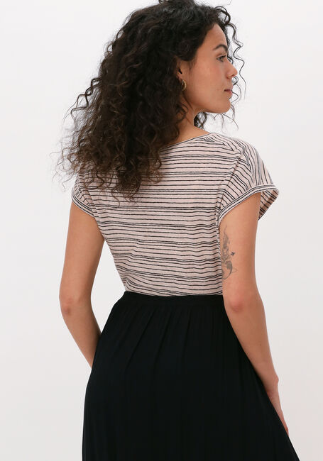 BY-BAR T-shirt MILA LINEN STRIPE en beige - large