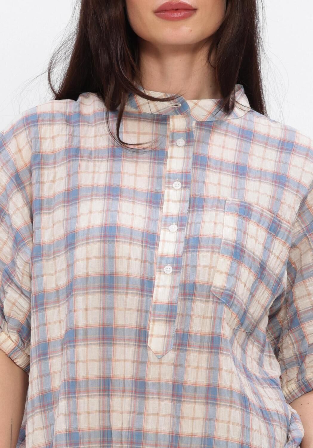 Blauwe PENN & INK  BLOUSE - large