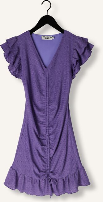Paarse COLOURFUL REBEL Mini jurk ZORAH KNITTED STRUCTURE DRESS Paarse COLOURFUL REBEL Mini jurk ZORAH KNITTED STRUCTURE DRESS - large