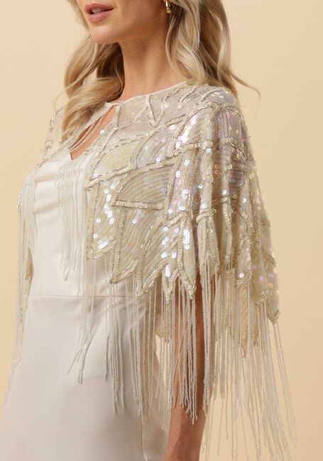 Gebroken wit Y.A.S. Bruidsmode YASCECILIE SEQUIN CAPE - CELEB - large
